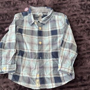 OshKosh B'gosh Navy and Light Blue Plaid Shirt